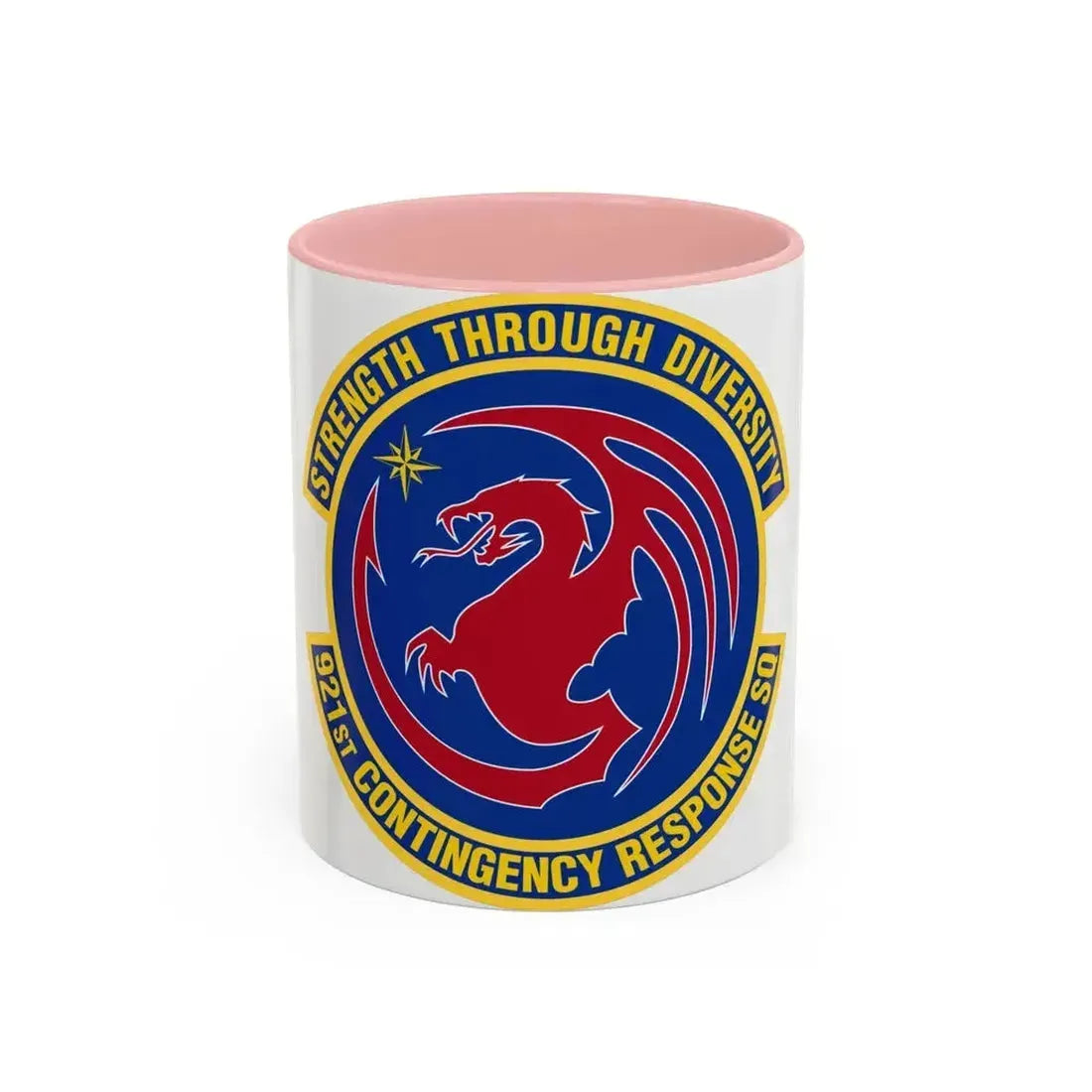 921 Contingency Response Sq AMC (U.S. Air Force) Accent Coffee Mug 11oz Pink - Go Mug Yourself