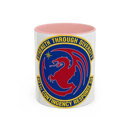 921 Contingency Response Sq AMC (U.S. Air Force) Accent Coffee Mug 11oz Pink - Go Mug Yourself