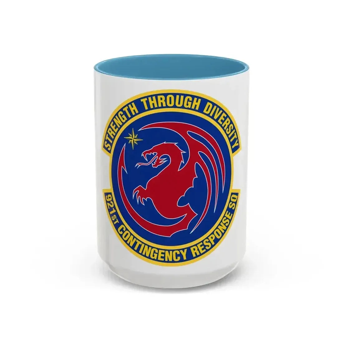 921 Contingency Response Sq AMC (U.S. Air Force) Accent Coffee Mug 15oz Light Blue - Go Mug Yourself