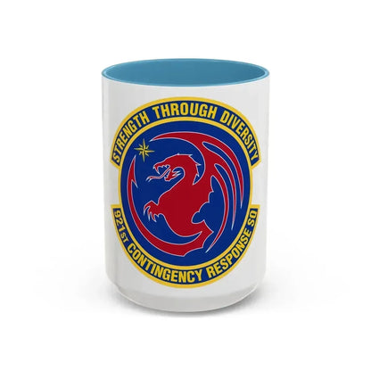 921 Contingency Response Sq AMC (U.S. Air Force) Accent Coffee Mug 15oz Light Blue - Go Mug Yourself