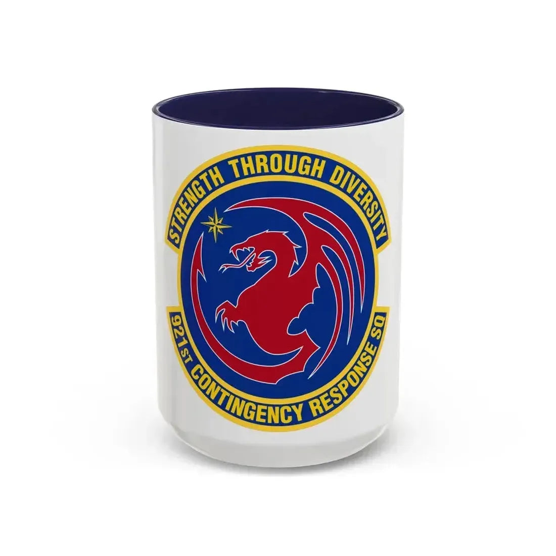 921 Contingency Response Sq AMC (U.S. Air Force) Accent Coffee Mug 15oz Navy - Go Mug Yourself