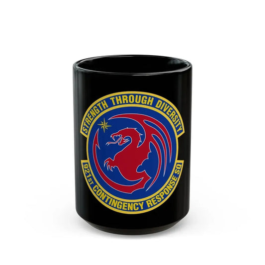 921 Contingency Response Sq AMC (U.S. Air Force) Black Coffee Mug 15oz - Go Mug Yourself