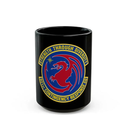 921 Contingency Response Sq AMC (U.S. Air Force) Black Coffee Mug 15oz - Go Mug Yourself