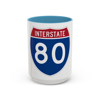 Interstate 80 (U.S. Highways) Accent Coffee Mug