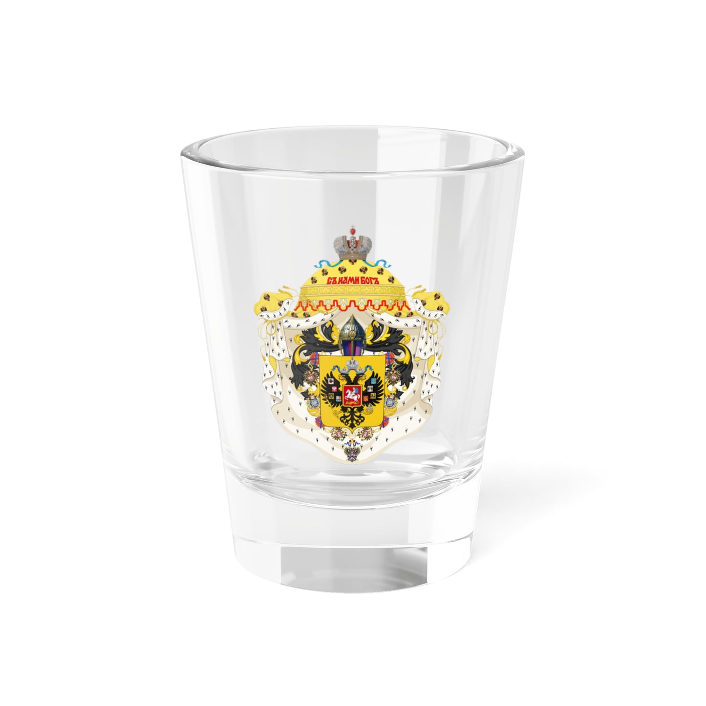 Lesser CoA of the empire of Russia (Russia) (Coat of Arms) Shot Glass 1.5oz
