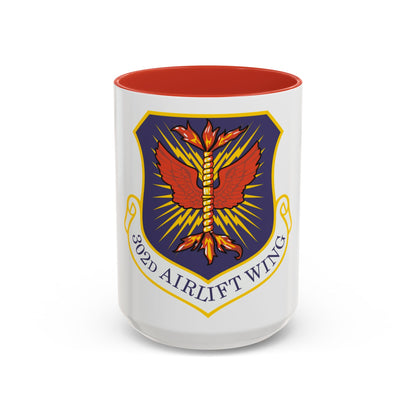 302d Airlift Wing (U.S. Air Force) Accent Coffee Mug