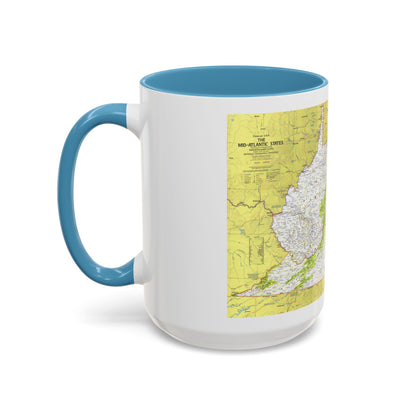 USA - Mid-Atlantic States 1 (1976) (Map) Accent Coffee Mug