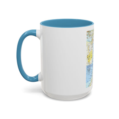Middle East - Holy Land Today (1963) (Map) Accent Coffee Mug
