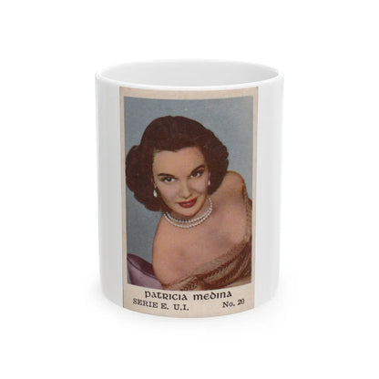 Patricia Medina #46 (Vintage Female Icon) White Coffee Mug-11oz-Go Mug Yourself