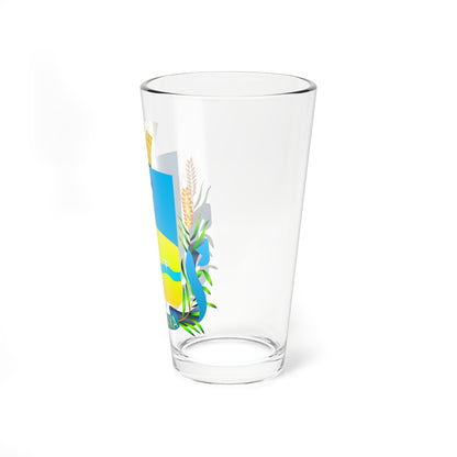 Герб Волновахи (Ukraine) (Coat of Arms) Pint Glass 16oz