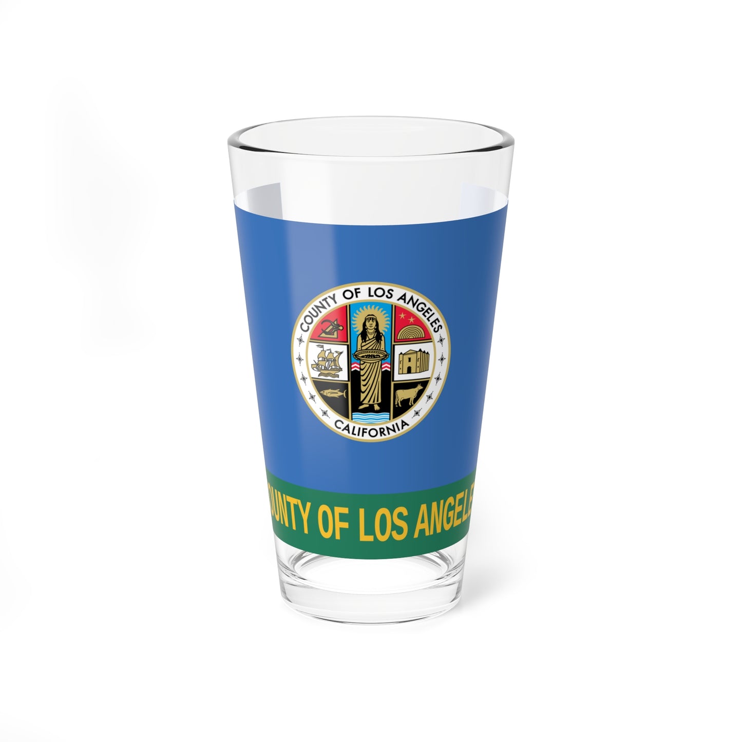 Flag of Los Angeles County California 2014-2016 (United States) Pint Glass 16oz