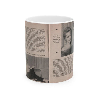 Kim Novak #143 - Scanned Mag. 66 Photos (Vintage Female Icon) White Coffee Mug-11oz-Go Mug Yourself