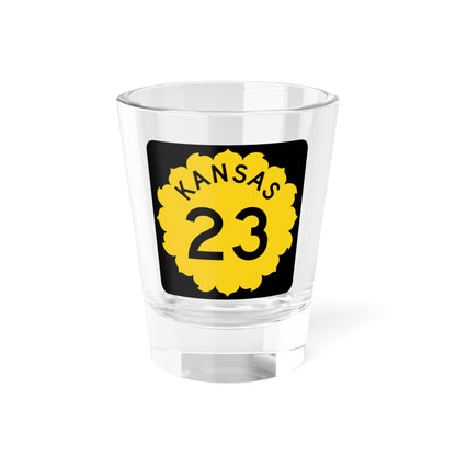 K-23 1962 (Kansas) (Road Sign) Shot Glass 1.5oz