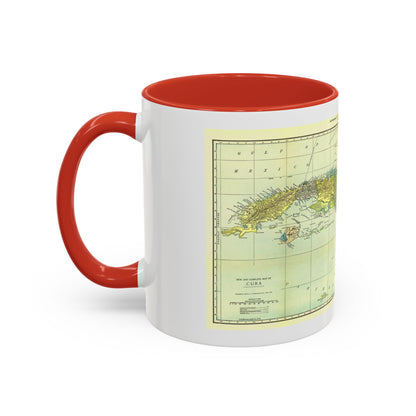 Central America - Cuba (1906) (Map) Accent Coffee Mug