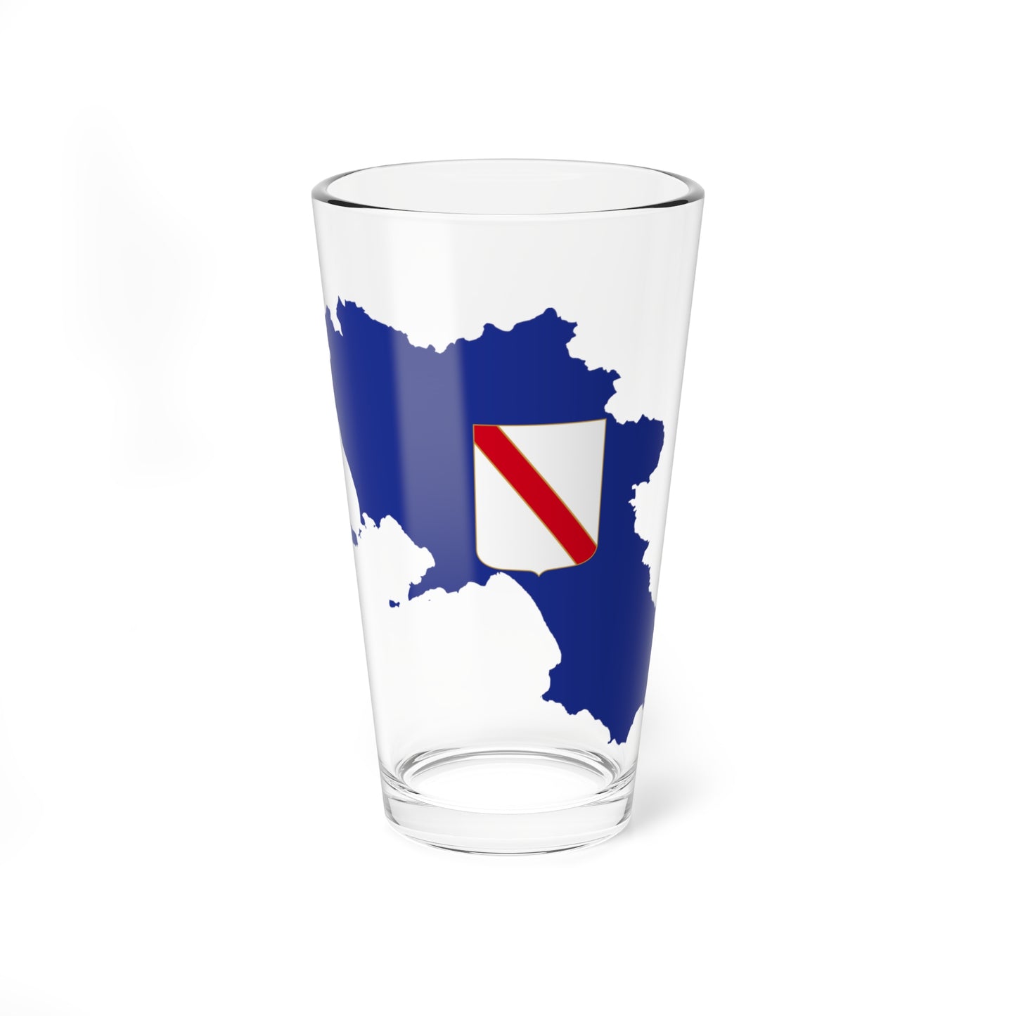 Flag map of Campania (Italy) Pint Glass 16oz
