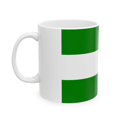 Flag of Rotterdam the second city of The Netherlands - White Coffee Mug-Go Mug Yourself