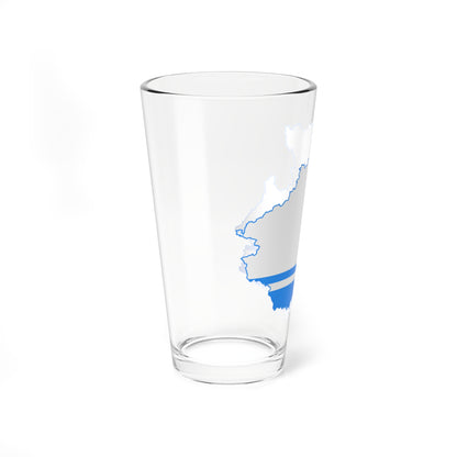 Flag-map of Altai Republic (Russia) Pint Glass 16oz