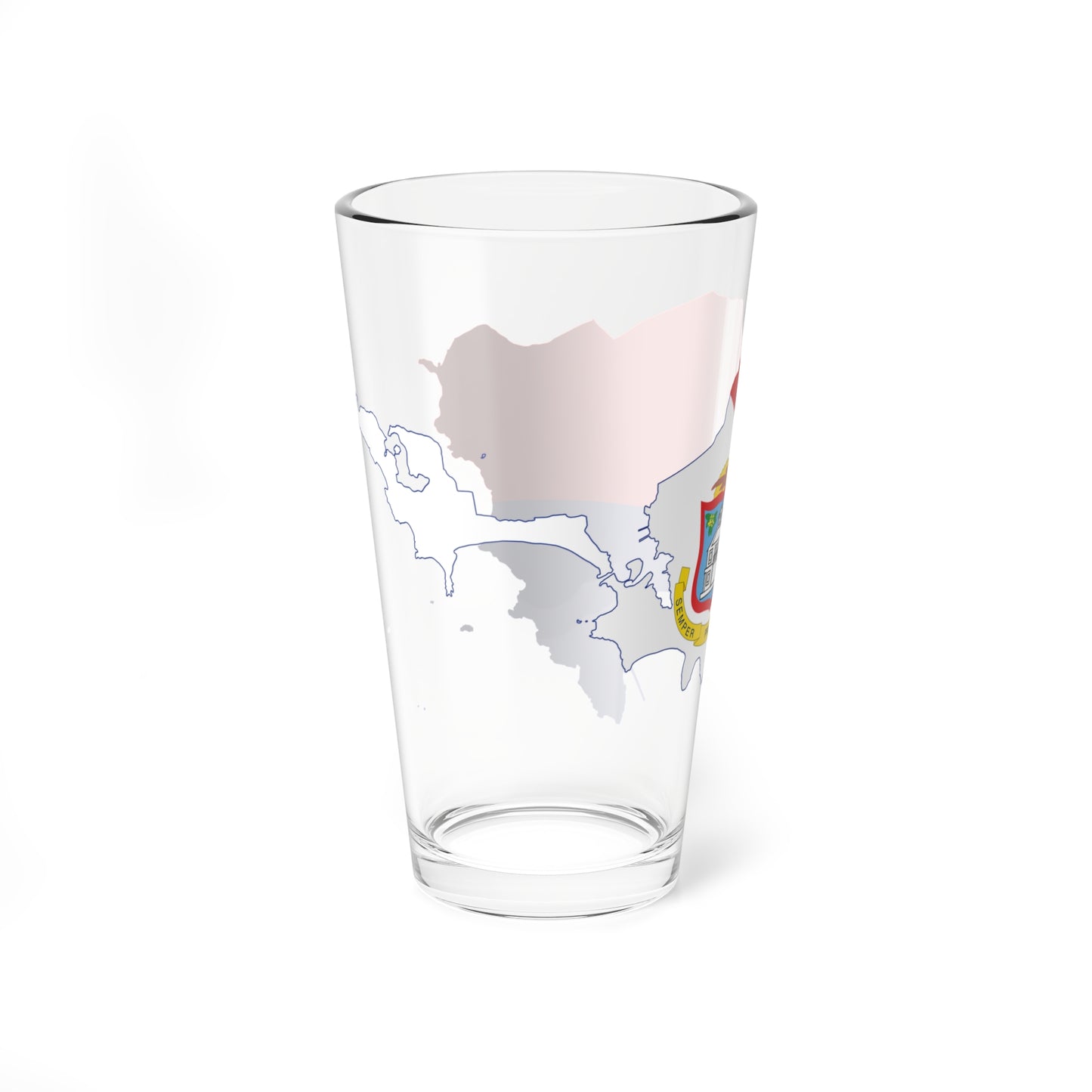Flag-map of Sint Maarten (Netherlands) Pint Glass 16oz