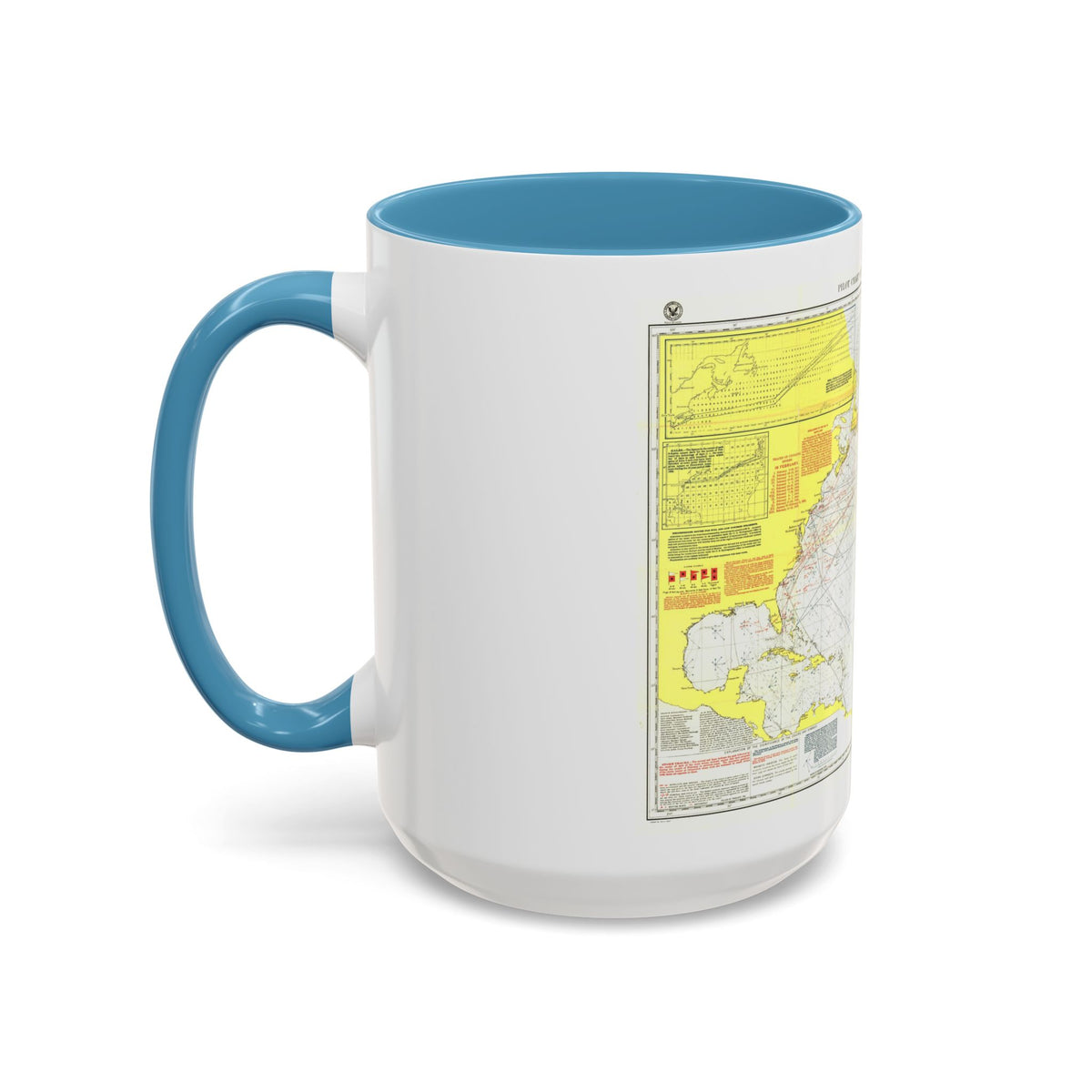 Atlantic Ocean - North (1903) (Map) Accent Coffee Mug