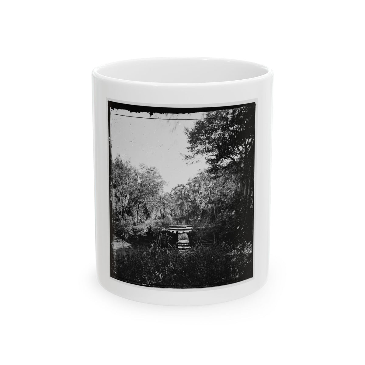Savannah, Georgia. Bridge Over Stream (U.S. Civil War) White Coffee Mug