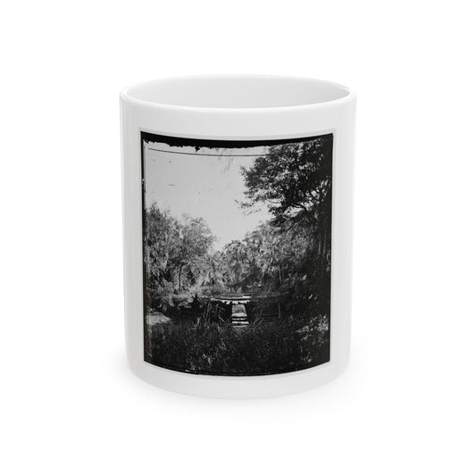 Savannah, Georgia. Bridge Over Stream (U.S. Civil War) White Coffee Mug