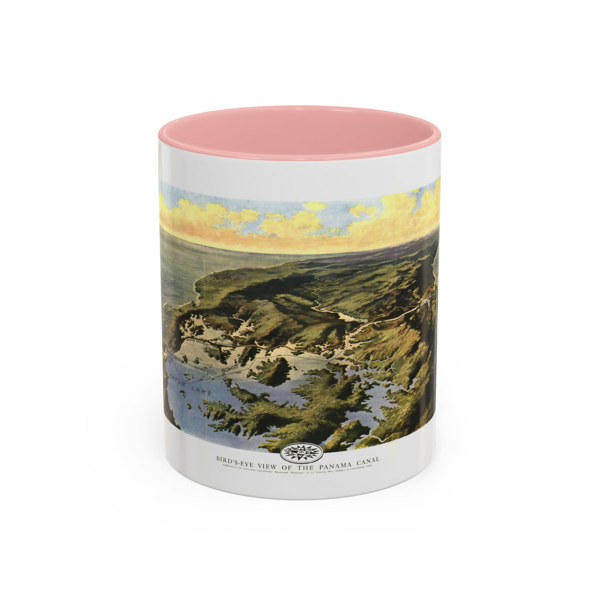 Central America - Panama Canal (1912) (Map) Accent Coffee Mug
