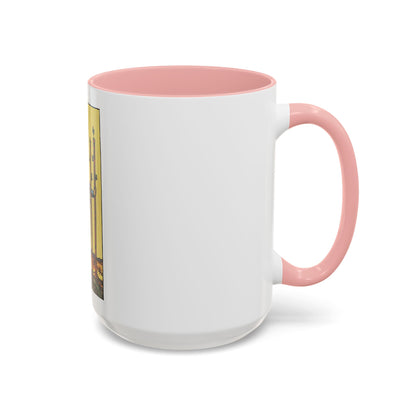 The 3 of Wands (Tarot Card) Accent Coffee Mug