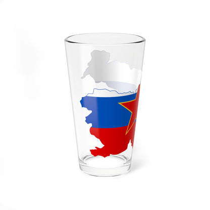 Flag map of Slovenia 1945-1991 (Slovenia) Pint Glass 16oz