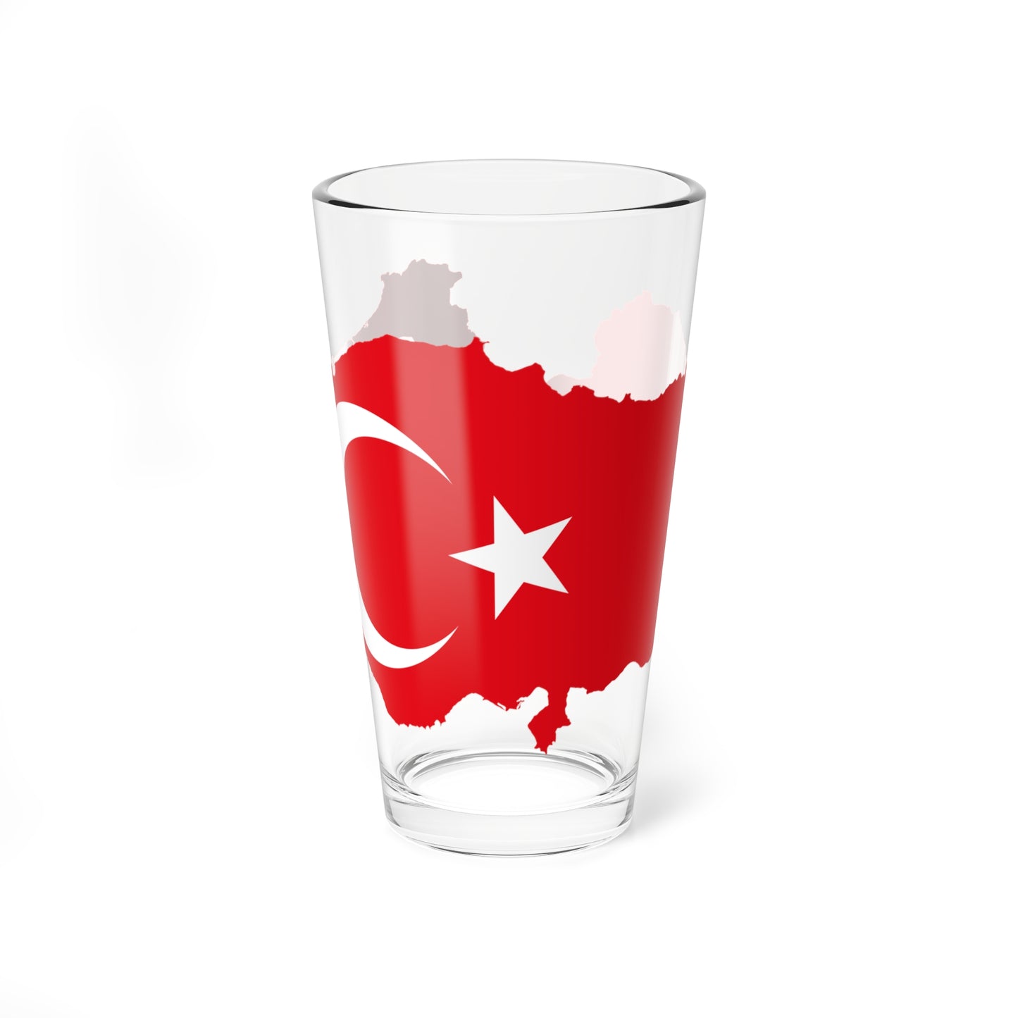 Flag-map of Turkey (Turkey) Pint Glass 16oz