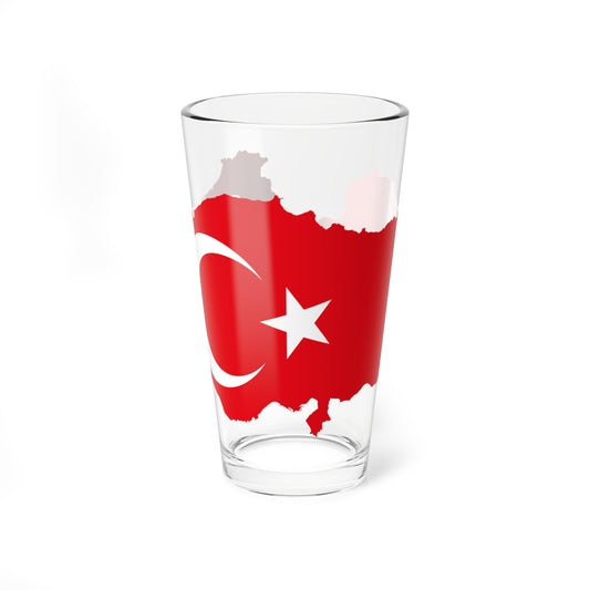 Flag-map of Turkey (Turkey) Pint Glass 16oz