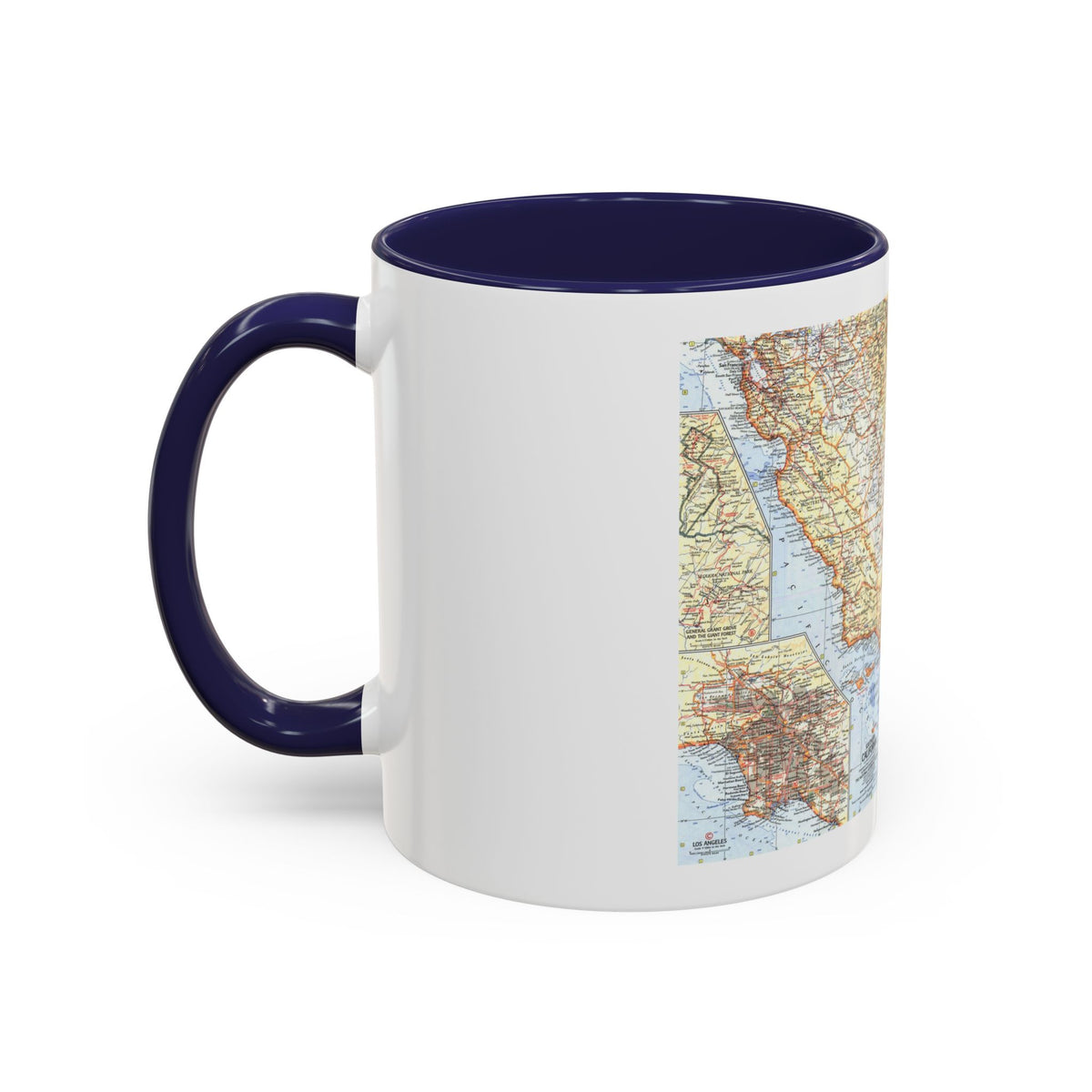 USA - California, Southern (1966) (Map) Accent Coffee Mug