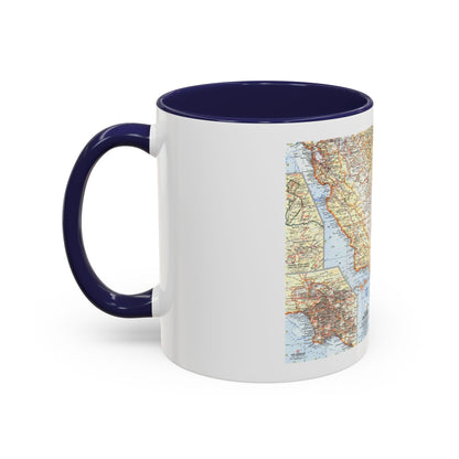 USA - California, Southern (1966) (Map) Accent Coffee Mug