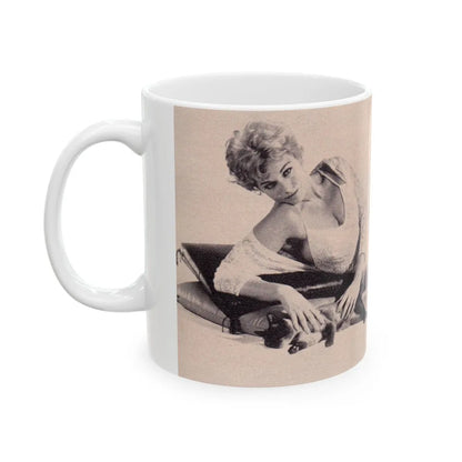 Kim Novak #381 (Vintage Female Icon) White Coffee Mug-Go Mug Yourself