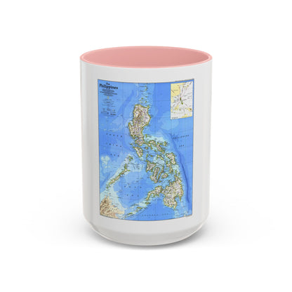Philippines, The (1986) (Map) Accent Coffee Mug
