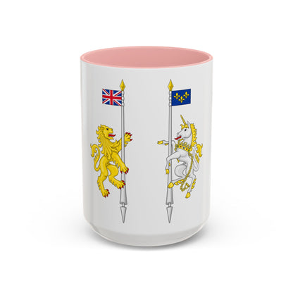 Supporters from the coat of arms of Canada - Accent Coffee Mug