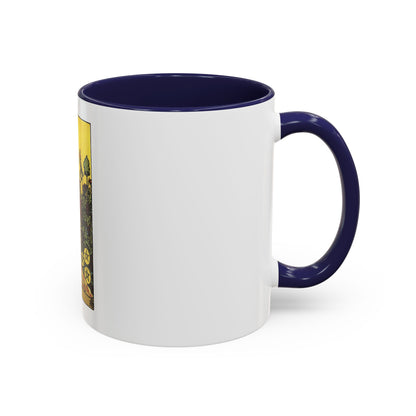 The 9 of Pentacles (Tarot Card) Accent Coffee Mug