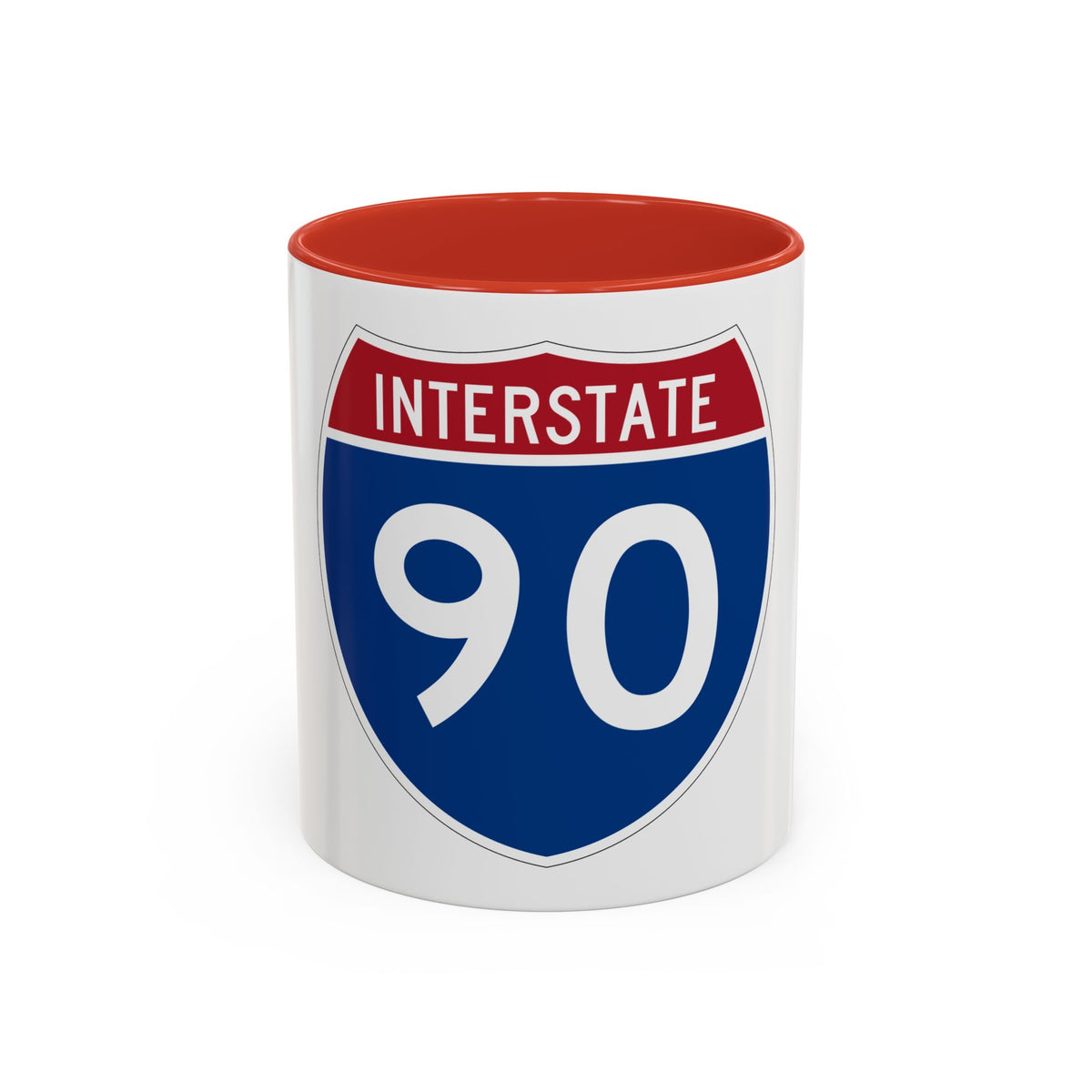 Interstate 90 (U.S. Highways) Accent Coffee Mug