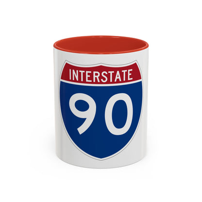 Interstate 90 (U.S. Highways) Accent Coffee Mug