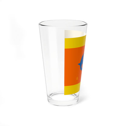 Flag of Nagaoka Niigata fringed (Japan) Pint Glass 16oz