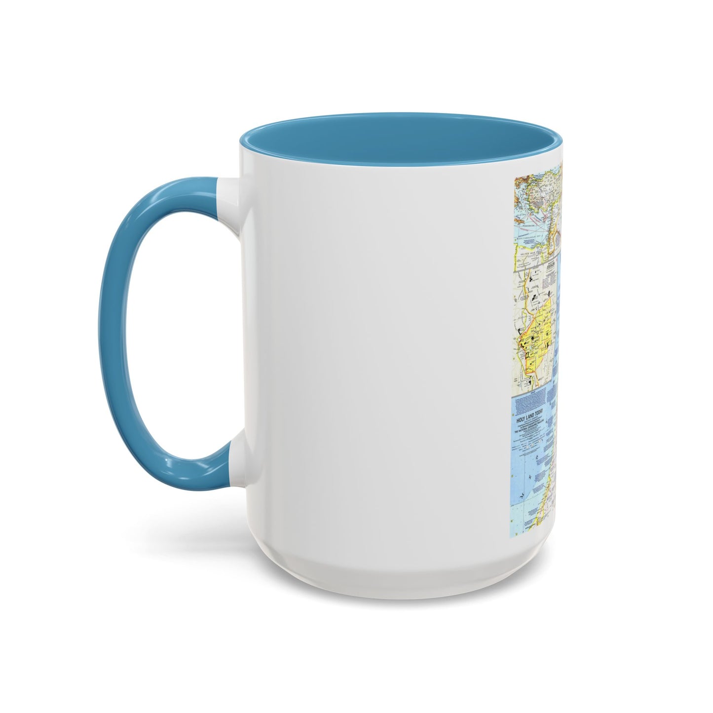 Middle East - Holy Land Today (1963) (Map) Accent Coffee Mug