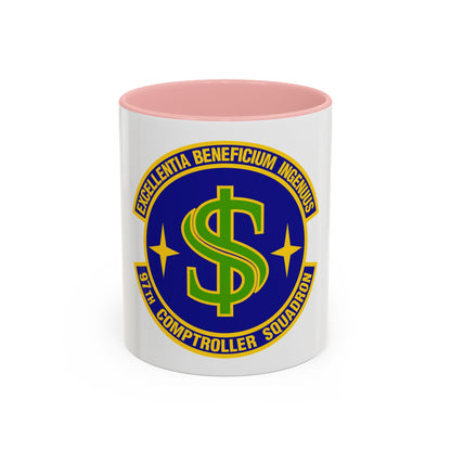 97th Comptroller Squadron (U.S. Air Force) Accent Coffee Mug