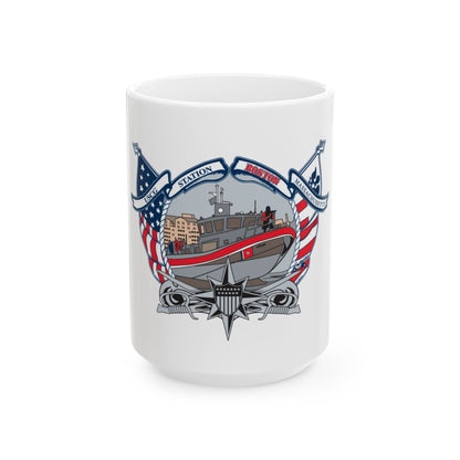 USCG Station Boston (U.S. Coast Guard) White Coffee Mug