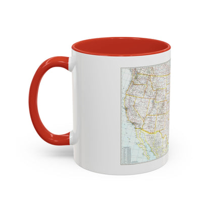 USA - The United States (1940) (Map) Accent Coffee Mug