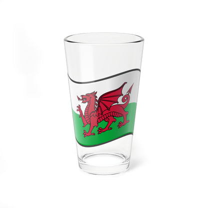Nuvola Welsh flag (United Kingdom) Pint Glass 16oz