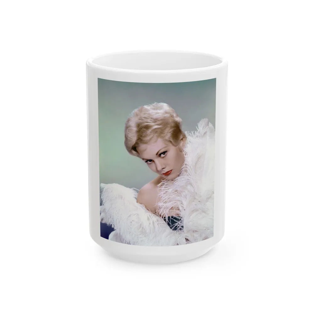 Kim Novak #352 (Vintage Female Icon) White Coffee Mug-15oz-Go Mug Yourself