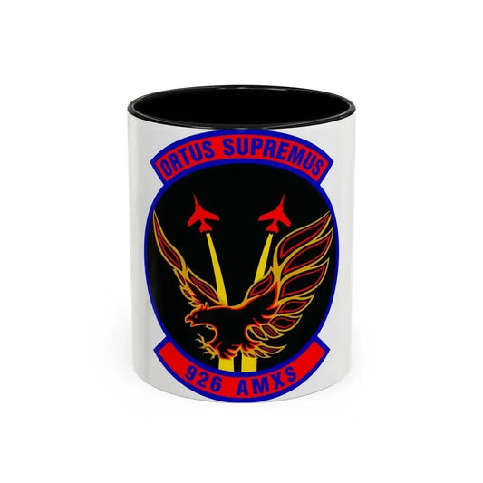 926 Aircraft Maintenance Squadron AFRC (U.S. Air Force) Accent Coffee Mug 11oz Black - Go Mug Yourself