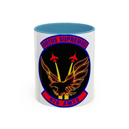 926 Aircraft Maintenance Squadron AFRC (U.S. Air Force) Accent Coffee Mug 11oz Light Blue - Go Mug Yourself