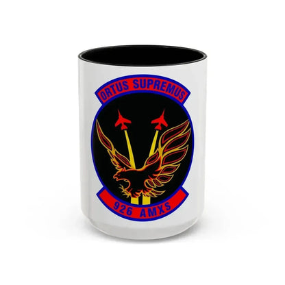 926 Aircraft Maintenance Squadron AFRC (U.S. Air Force) Accent Coffee Mug 15oz Black - Go Mug Yourself