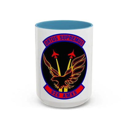 926 Aircraft Maintenance Squadron AFRC (U.S. Air Force) Accent Coffee Mug 15oz Light Blue - Go Mug Yourself
