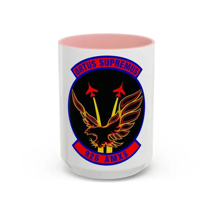 926 Aircraft Maintenance Squadron AFRC (U.S. Air Force) Accent Coffee Mug 15oz Pink - Go Mug Yourself